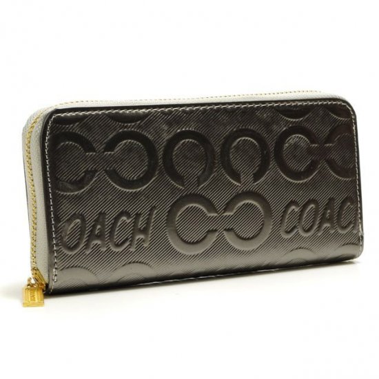 Coach Logo Large Silver Wallets BCS | Women